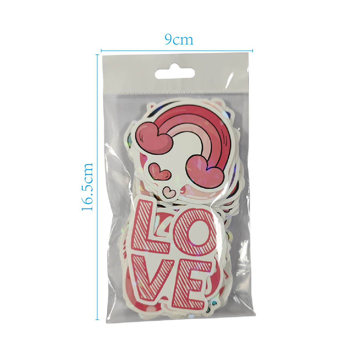 Q11-爱情贴纸100张-全息款 实拍.jpg