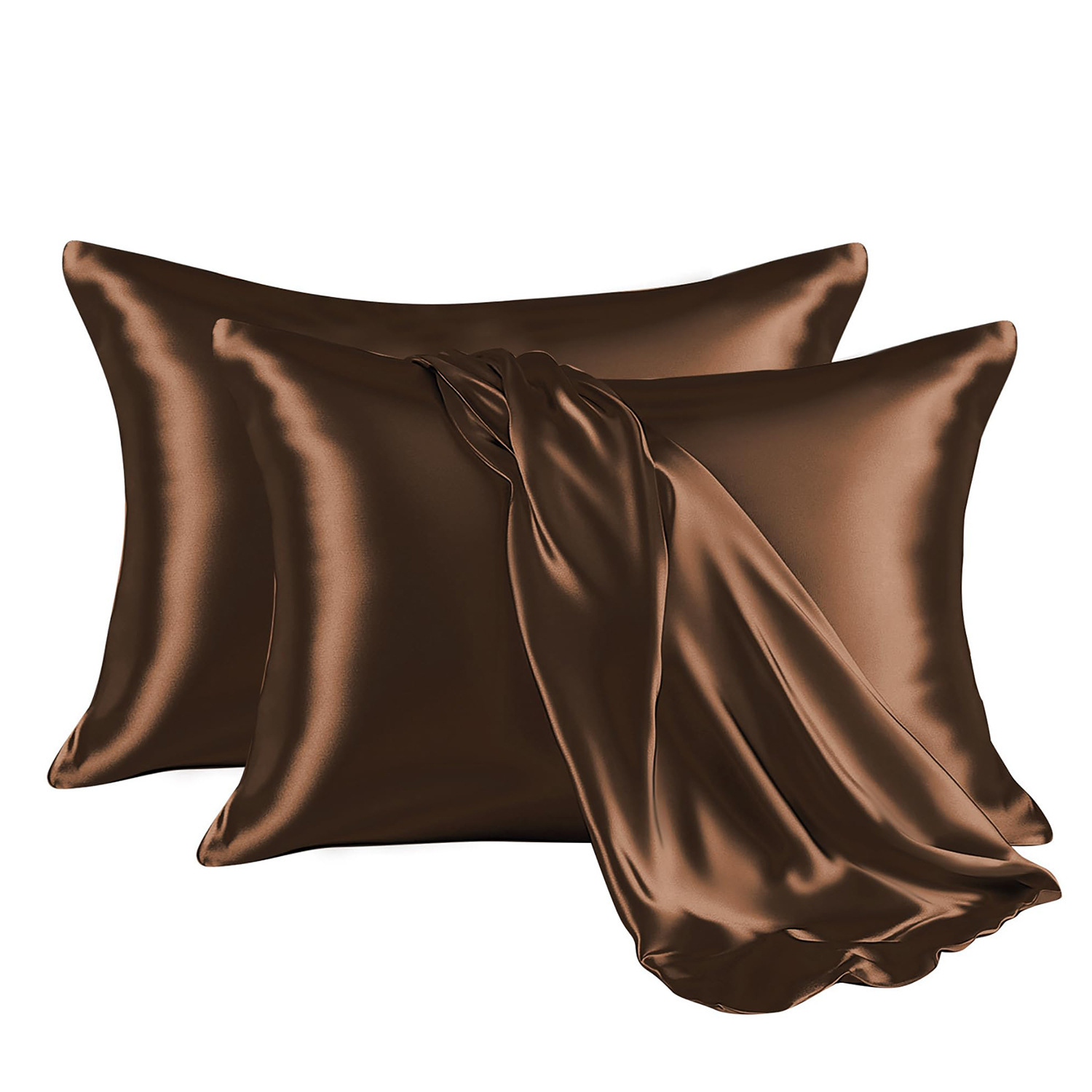 Simulación transfronteriza seda seda seda sobre de almohada de comercio exterior fábrica directa venta al por mayor almohada de color sólido + impresión.