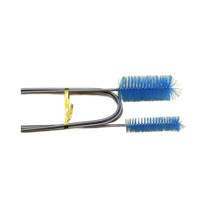 Suministro directo de fábrica de cepillo de resorte de tubería de agua de doble cabezal, suministros de acuario multifuncionales, cepillo de tubería grande y pequeño, juego de cepillo de pecera al por mayor