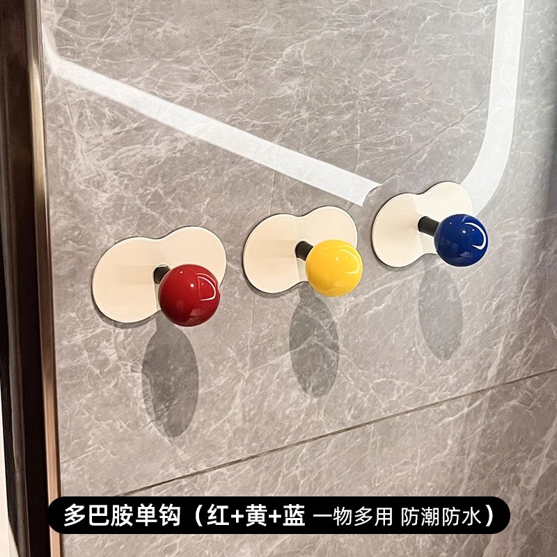 Baño sin perforación, fuerte gancho de viscosa, baño para el hogar, pared creativa, gancho de soporte de carga de almacenamiento de toalla