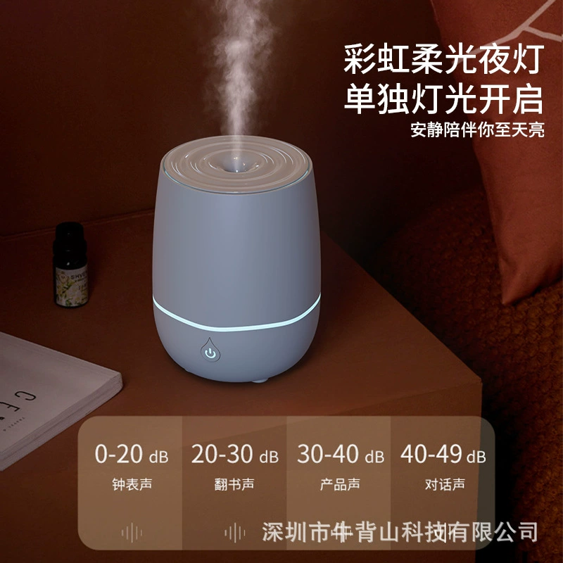 Оптовая продажа от производителя: бесшумный мини-увлажнитель воздуха NBSHAN для спальни с цветной подсветкой, функцией ароматерапии и очистки воздуха.