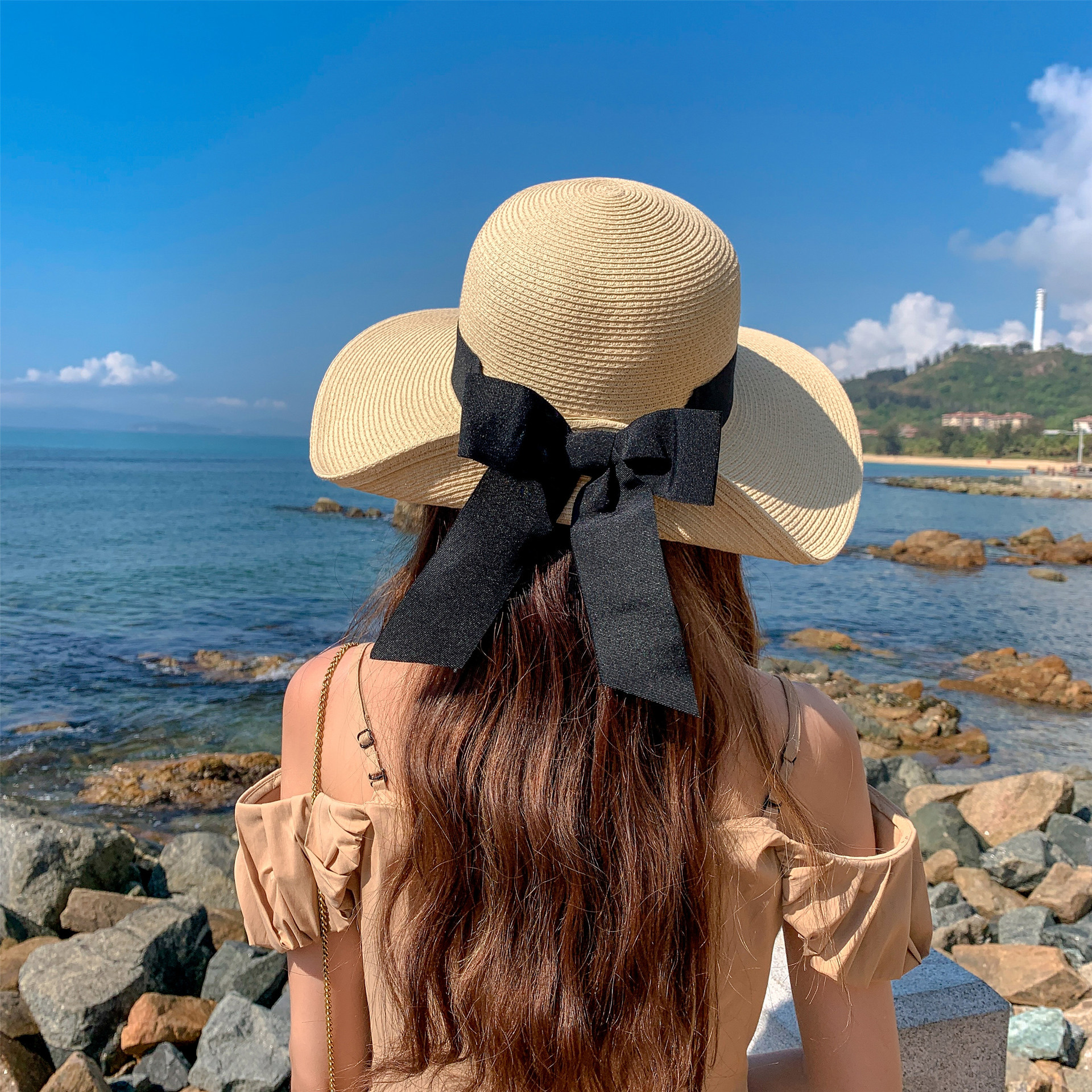 Fashion Big Brim Sunshade Sunscreen Fisherman Hat display picture 2