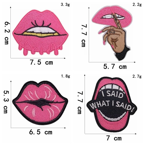 Jiàn Xīnggāng New Cross-border Personalized Girl Embroidery Fabric Patch Computer Embroidered Label Clothing Decoration Patch Backing Adhesive