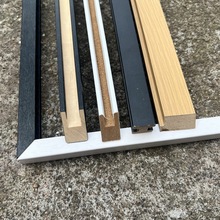 贴皮实木线条批发 凹槽造型PVC相框线包覆 密度板包纸相框实木条