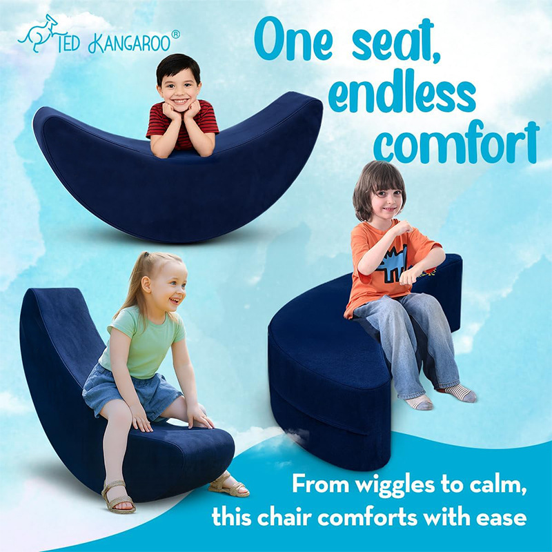 A31 asiento móvil flexible para niños impermeable a prueba de suciedad esponja portátil de alta densidad cojín de mecedora tipo luna para niños