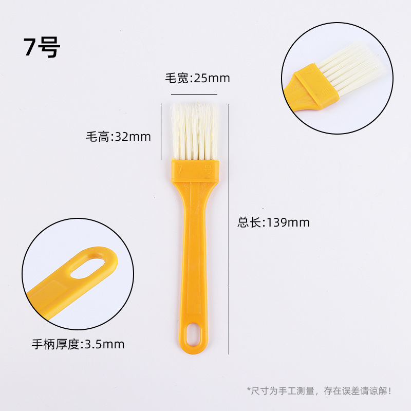 Cepillo de pintura, cepillo de salsa de barbacoa, cepillo de pintura, cepillo de limpieza, cepillo de plástico de lana suave, cepillo al por mayor