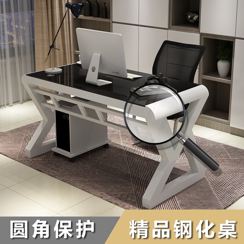 Computer Desk Desktop Home Use Simple Modern Economical Desk Tempered Glass Study Desk Gaming E-Sports Desk Computer Desk Desktop Home Use Simple Modern Economical Desk Tempered Glass Study Desk Gaming E-Sports Desk