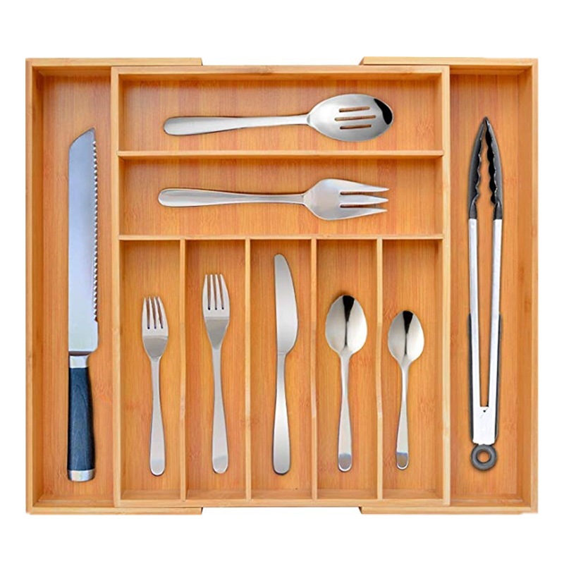 Drawer Divider Storage Box Bamboo Tableware Storage Organization Artifact Drawer Storage Box Knife And Fork Compartment Box Wooden