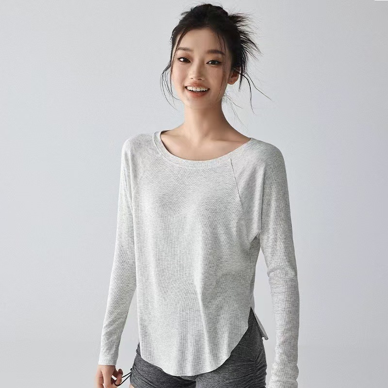 Yoga Clothing Women's Autumn New Quick-drying Blouse Loose Pilates Training Fitness Top Running Sports Long-sleeved Women