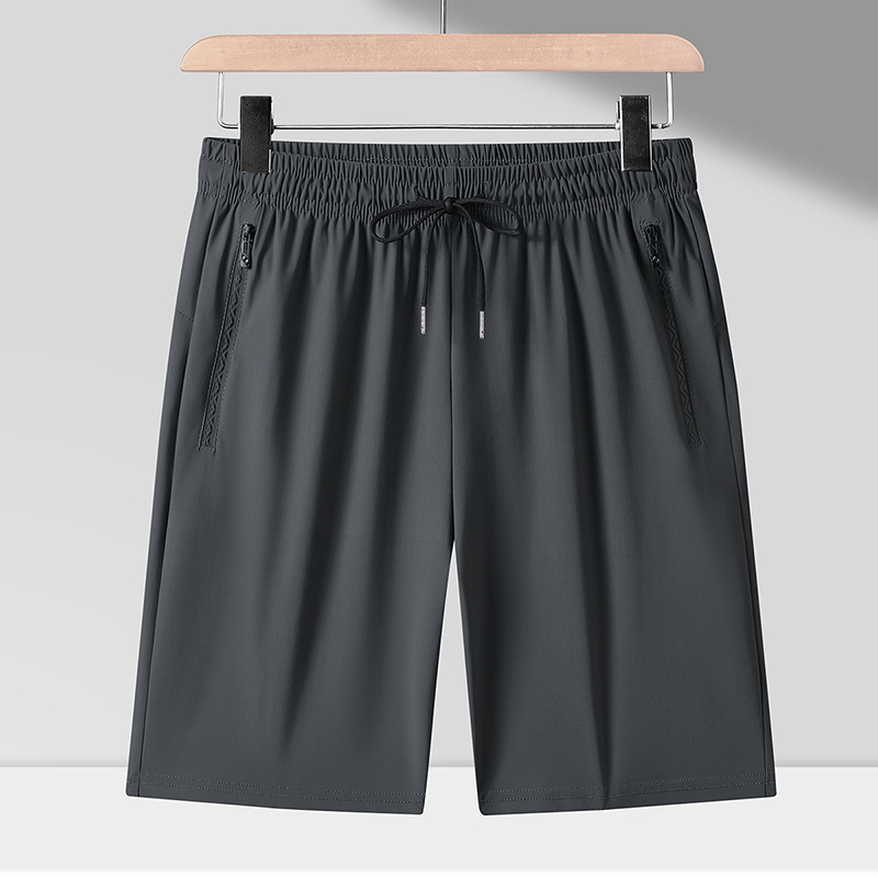 Summer Casual Shorts Men's Elastic Quick-Drying Running Men's Sports Pants Loose Beach Pants Ice Silk Pants Large Size