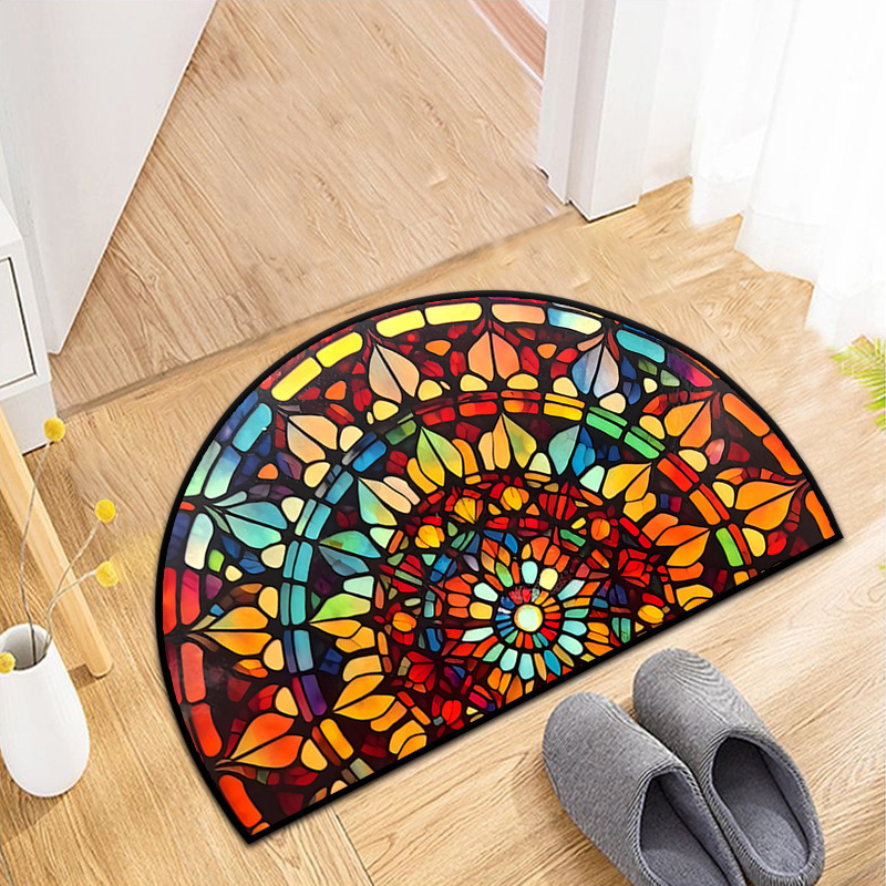 Amazonの売れ筋家庭用玄関半円形カーペット3D立体吸収マット、汚れ防止、滑り止め、お手入れが簡単なバスルームフロアマット|undefined