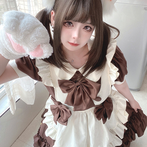 New dress Lolita dress Lolita loli dress maid uniform soft girl cafe maid costume waiter