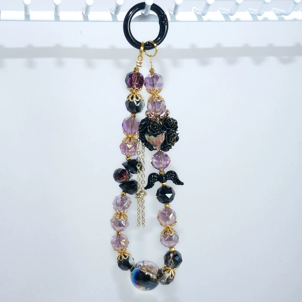 Angel wings, crystal bracelet