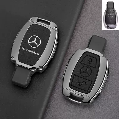 Gle350 High-End A200L Shell Glc Car key bag - leather-texture-style-b-2-button-leather-texture-piano-black-single-shell