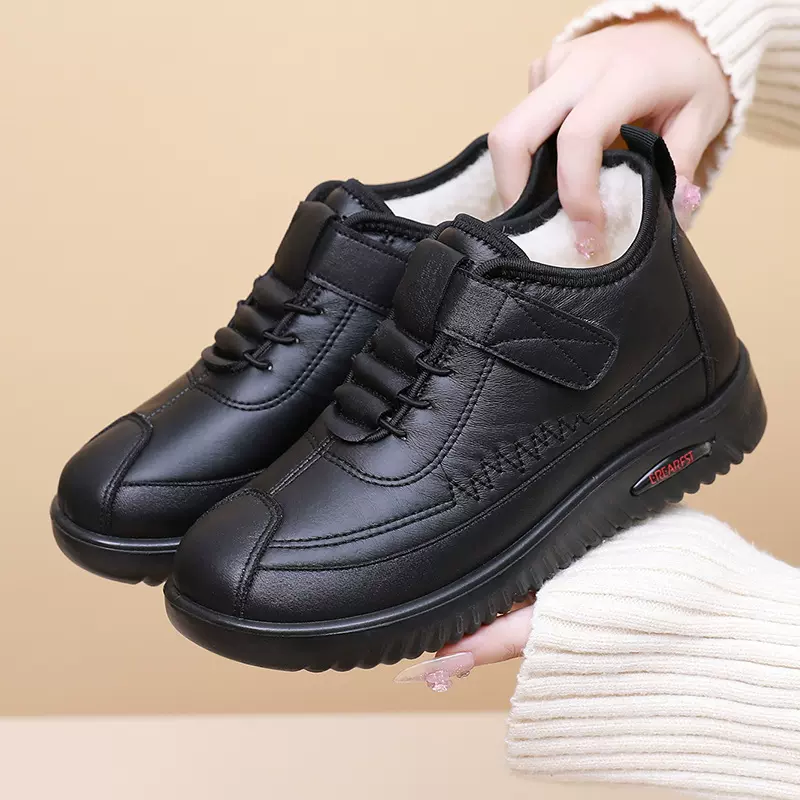 2025冬季新款老北京棉鞋女加绒加厚防滑妈妈鞋防水保暖棉靴雪地靴