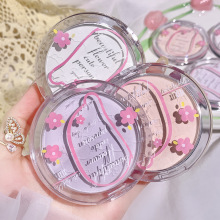 彩妆xixi靓颜清透雾感粉饼轻薄持久防水防汗不脱妆学生党定妆粉饼