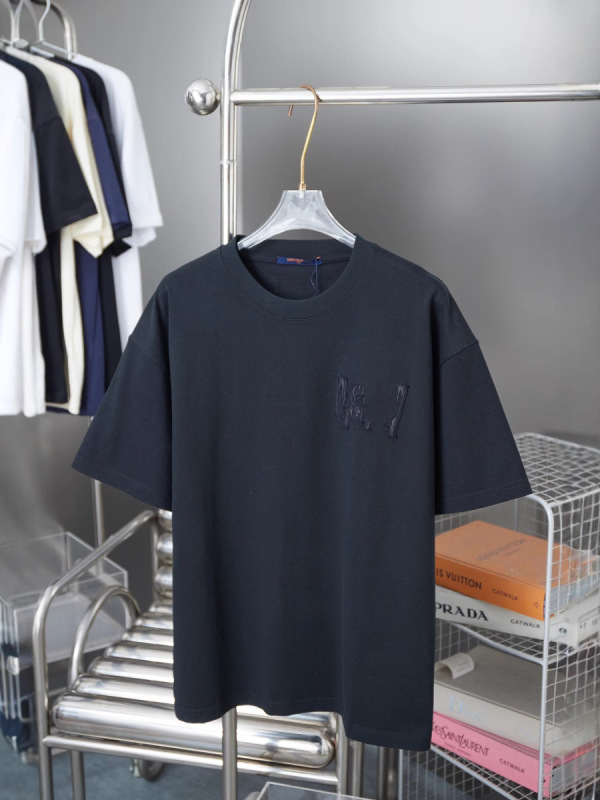 Donkeyjia 25 新しいスタイルの布刺繍文字ロゴ半袖男性と女性のルーズで多用途な T シャツトップ OS の正しいバージョン|undefined