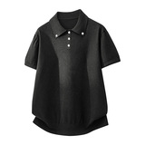 ZF8107-3D男夏季老钱风简约休闲OLO衫松弛感高智针织短袖T恤，男装针织衫/毛衣，星座614