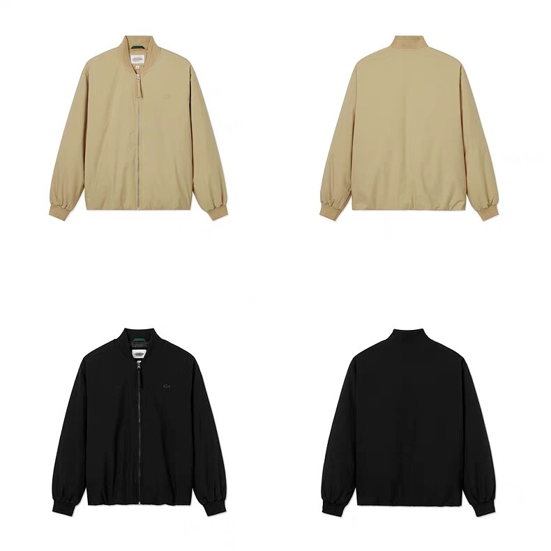 Top Correct Version Crocodile Logo Harrington Jacket Business Retro Old Money Style Handsome Embroidered Stand Collar Export