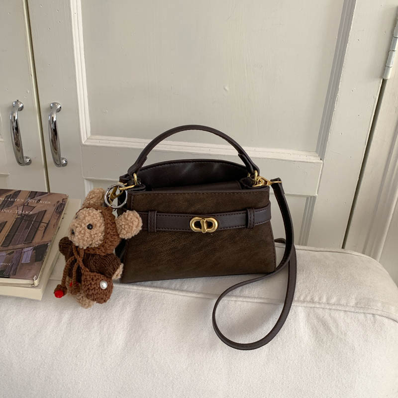 Bolso de mano de alta sensación 2026 nuevo retro esmerilado bolso cuadrado simple nicho bolso de mujer casual