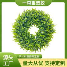 圣诞花环圈圣诞节场景布置仿真绿植花环室内圣诞花环门把手摆挂件