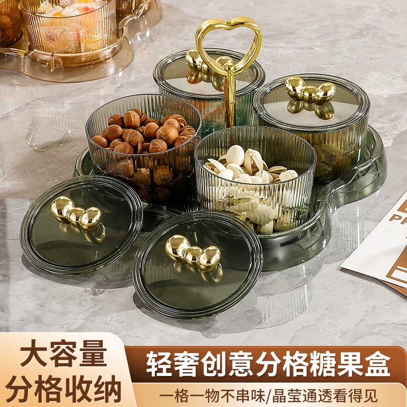 Многофункциональная подставка для закусок и конфет в японском стиле из акрила с несколькими отделениями для хранения фруктов и других продуктов