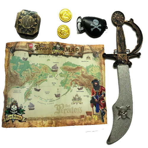 Cross-border hot selling pirate knife, coin bag, props, toys, pirate compass, children's holiday dress, costumes and accessories
