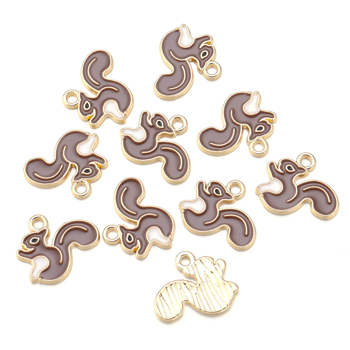 10 PCS/Package Alloy Squirrel Pendant display picture 8