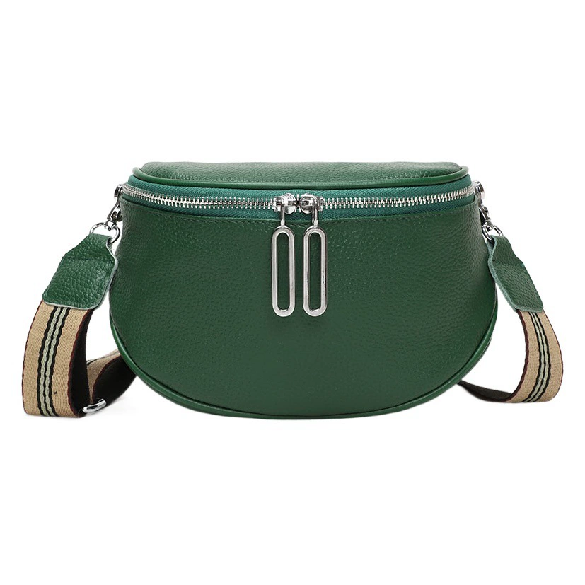 Сумка-седло DENK из натуральной кожи (первый слой), женская сумка 2025 года, новая модная повседневная вместительная нагрудная сумка, сумка через плечо на одно плечо