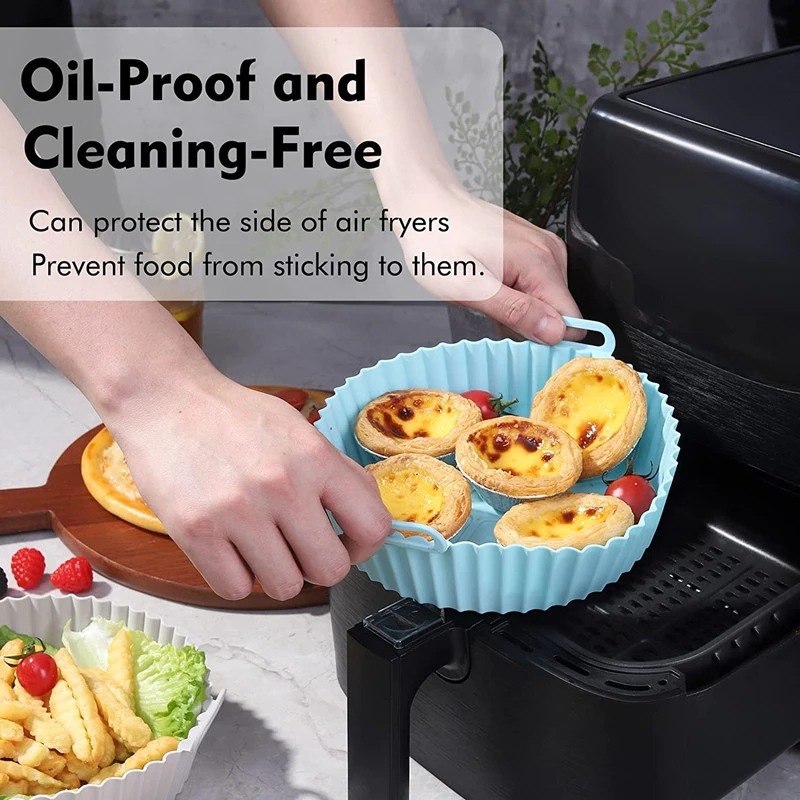 新品Air Fryer Silicone Pot空气炸锅硅胶垫多功能内衬炸锅烤盘