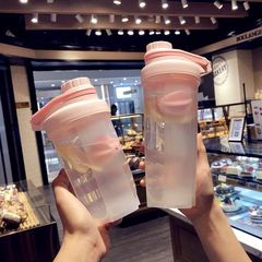 Korean INS sports plastic shaker cup large capacity protein powder cup mixer cup new material PP material factory direct