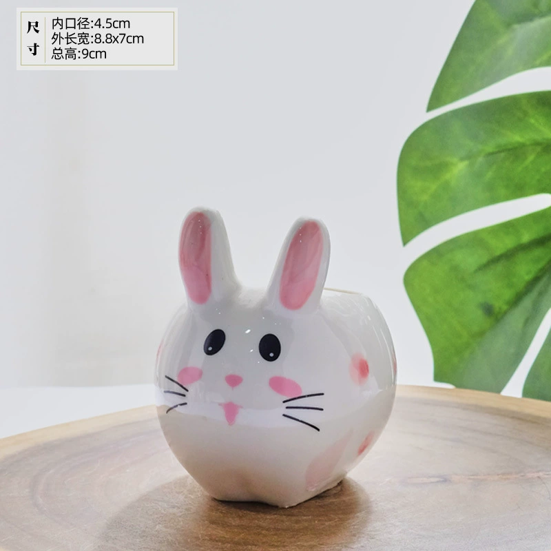 Succulent plant cartoon carved cement hand -painted flower pot desktop pallets wholesale