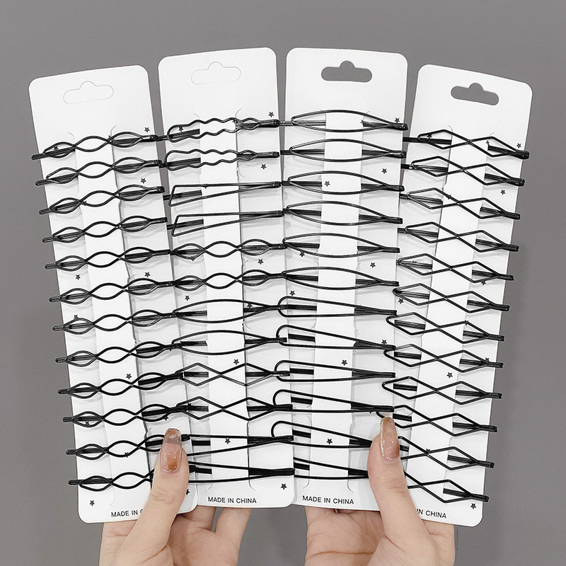 Black simple fixed broken hairpin bangs clip hair clip invisible hairpin short hair clip accessories for women