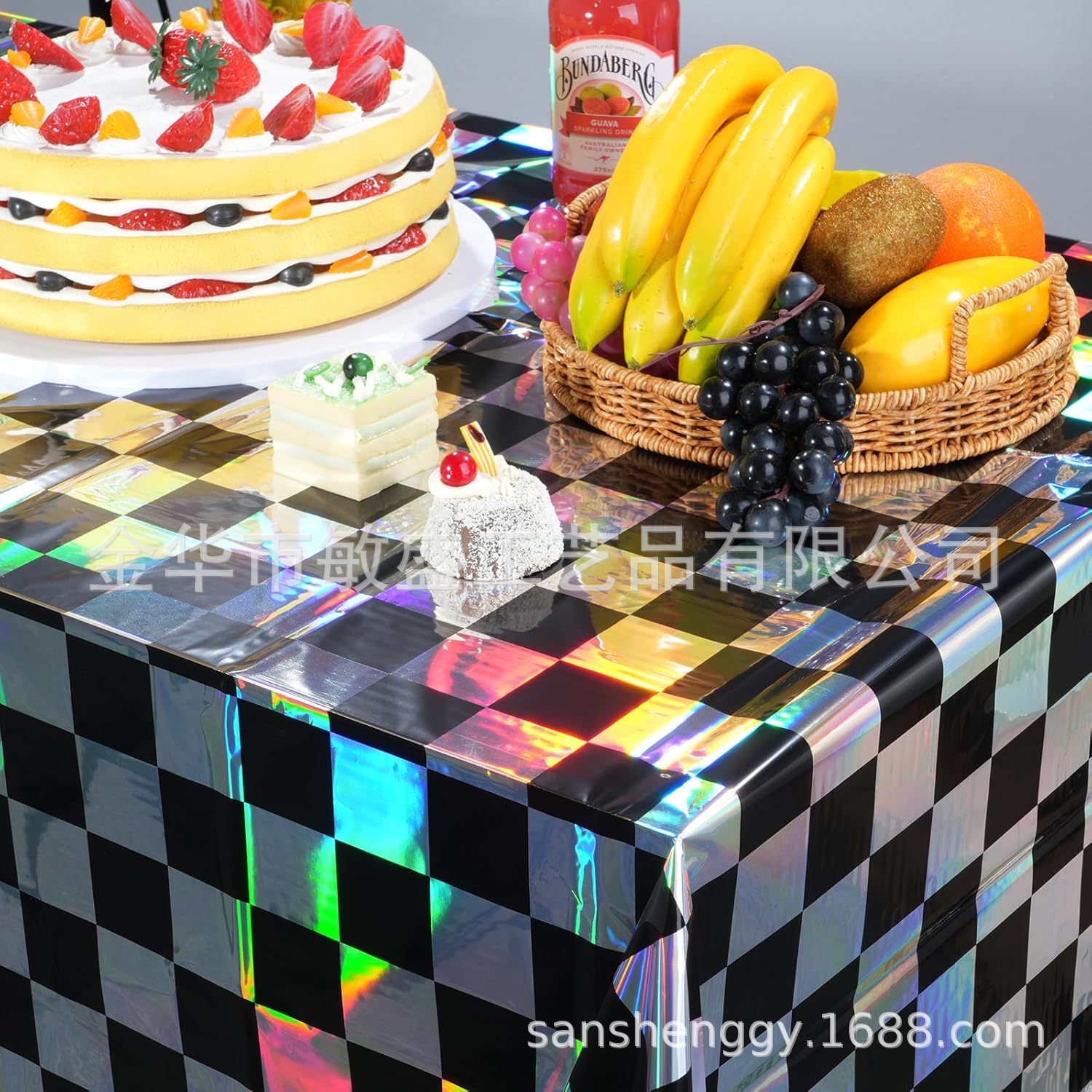 Nuevo toal de mesa láser decoración de fiesta láser toal de mesa de película de aluminio desechable toal de mesa láser reflectante de cumpleaños