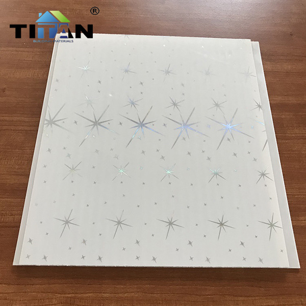 Producción y procesamiento de refuerzo de PVC de comercio exterior de 30 cm, película de transferencia recubierta, panel de pared de línea de 25 anchos