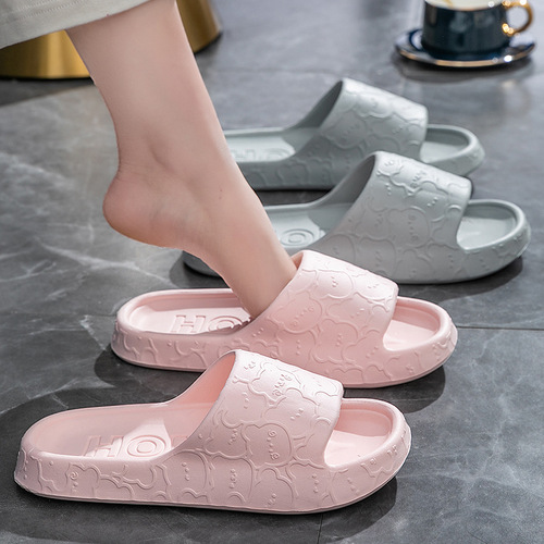 Home slippers for men, summer indoor home eva footwear, home bathroom non-slip thick-soled slippers for women