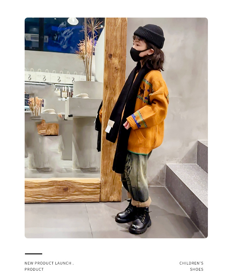 Maillard – bottes Martin en cuir pour enfants, bottes simples pour garçons et filles, mode britannique, belles, antidérapantes, automne 2023_voghion.com