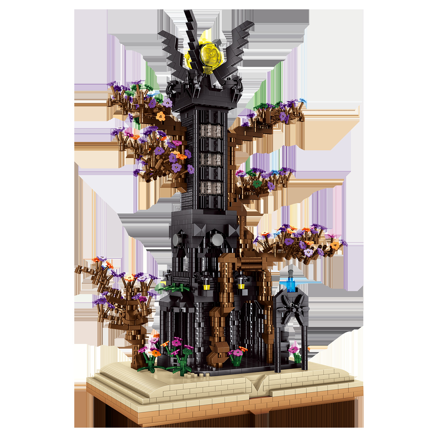 Zhe Gao nuevo producto micropartículas lz8326 torre oscura de la noche para niños y niñas ensamblaje serie de bloques de construcción para niños juguetes