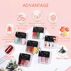 Fast-drying nail polish set, quick-dry, no-bake gel, ice transparent glossy film, sparkles, non-peeling, new colors for autumn/winter nail polish
