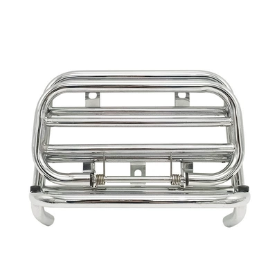 Motorcycle frame front rack and