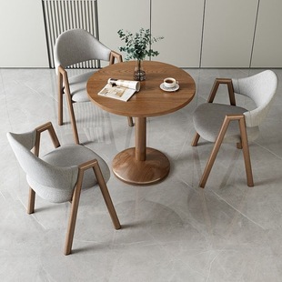 Light Luxury Dining Table and Chair Combination Small Apartment Milk Tea Shop Cafe Apartment Hotel Balcony Leisure Reception Small Square Table