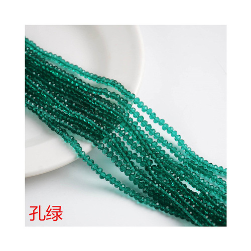 Direct factory supply crystal flat bead wheel bead 4mm common color about 122 pieces per string wholesale bracelet