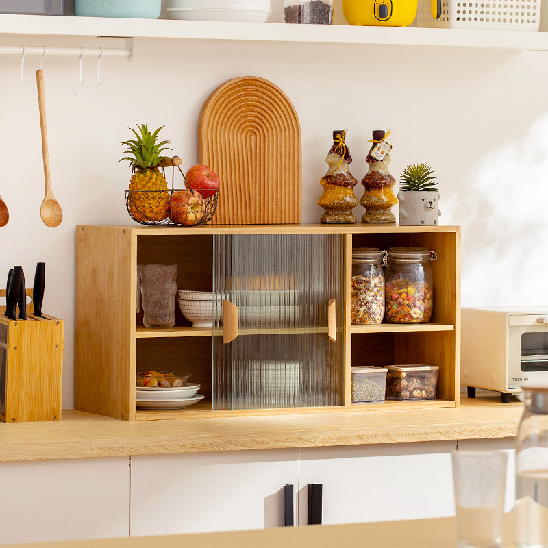 Gabinete lateral de estilo japonés hogar cocina armario lateral armario escritorio Changhong vidrio armario montado en la pared gabinete de almacenamiento Nuevo