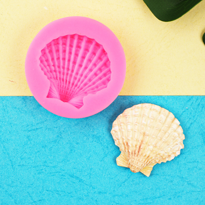 Estrella de mar Concha fondant molde de silicona DIY océano tema pastel decoración hecha a mano molde fondant de chocolate