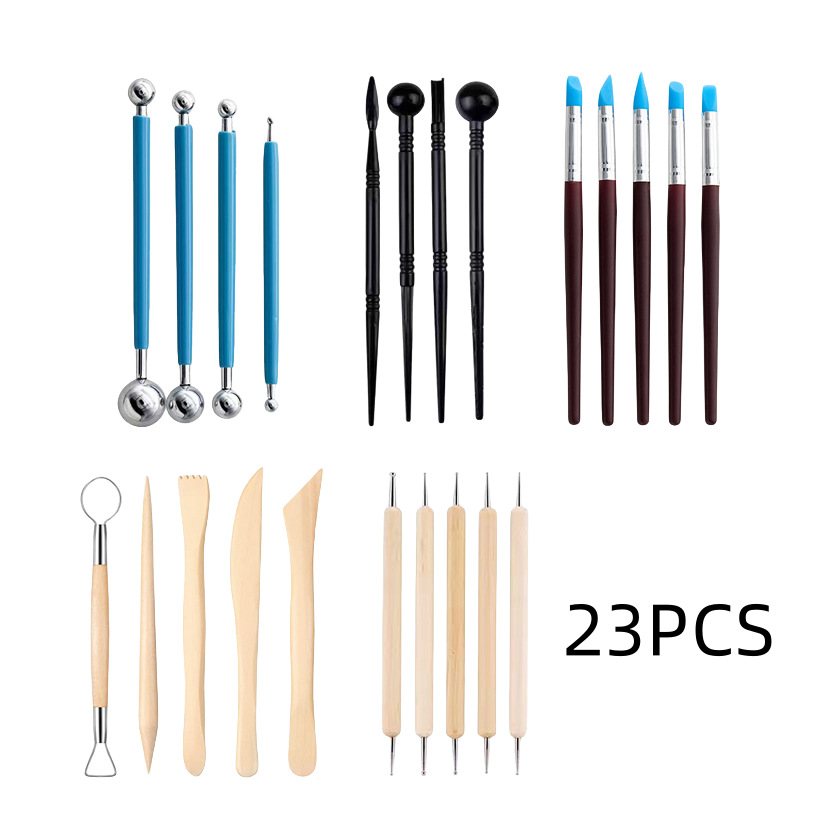 Herramientas de cerámica transfronterizas 37/41/43/46/61 piezas de herramientas de arcilla de arcilla de arcilla para niños