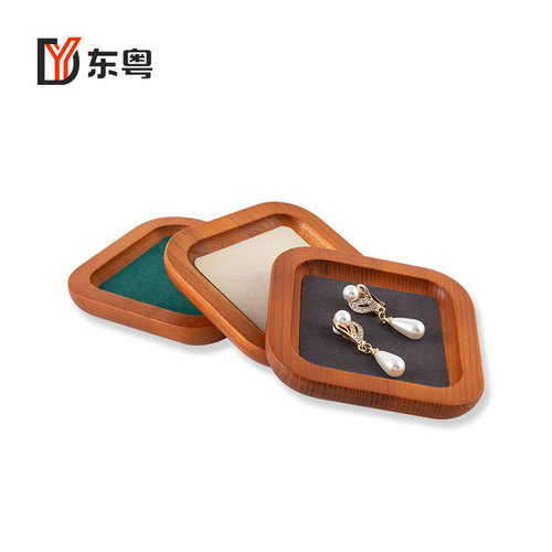 Walnut solid wood jewelry tray bracelet necklace ring earrings display tray storage display tray