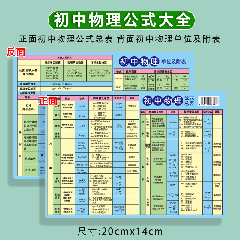 [Bank card material] junior high school physics knowledge points
