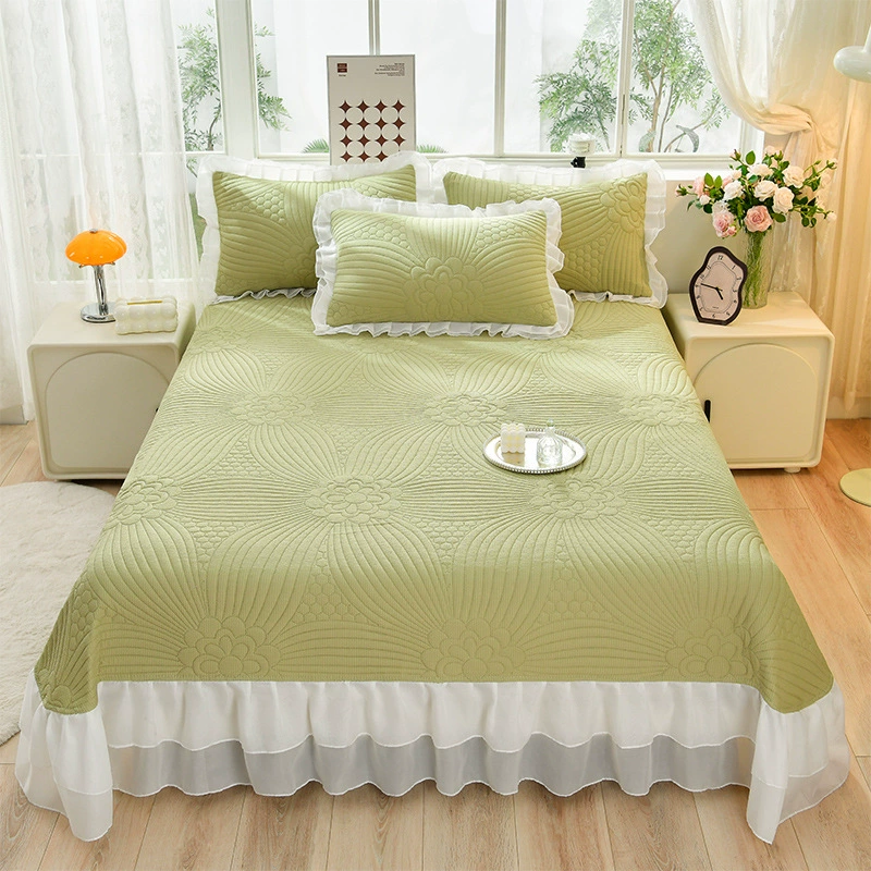 Постельное белье из хлопчатобумажной пряжи «мытая облака», кружевное, стеганое, двуслойное, многофункциональное, оптом от фабрики.