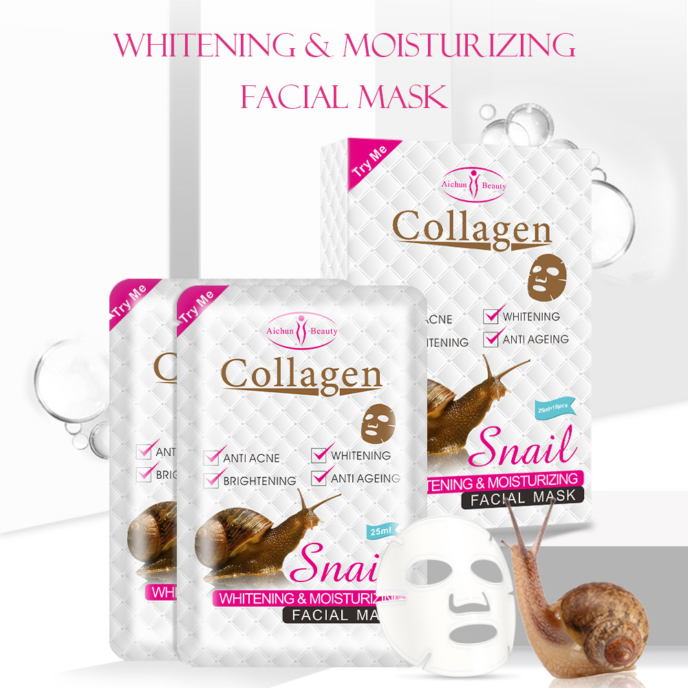 Cross-Border Aichun Snail Liquid Mask Hydrating, Brightening and Softening Skin Facial Mask Wholesale Facial Mask
