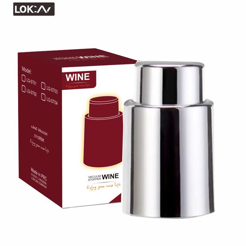 Red Wine Stopper,Wine Bottle Stopper,Sealed Stainless Steel Vacuum Bottle Cap,Fresh Red Wine Bottle Stopper,Red Wine Vacuum Stopper